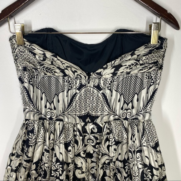 New Anna Sui Strapless Silk Dress 8 - Picture 11 of 11